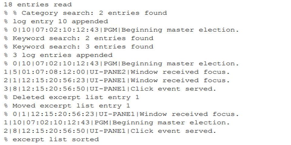 Log manager project output
